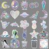 50 Holographic Laser Doodle Personality Colorful Trend Creative Suitcase Mobile Phone Water Cup Car Stickers