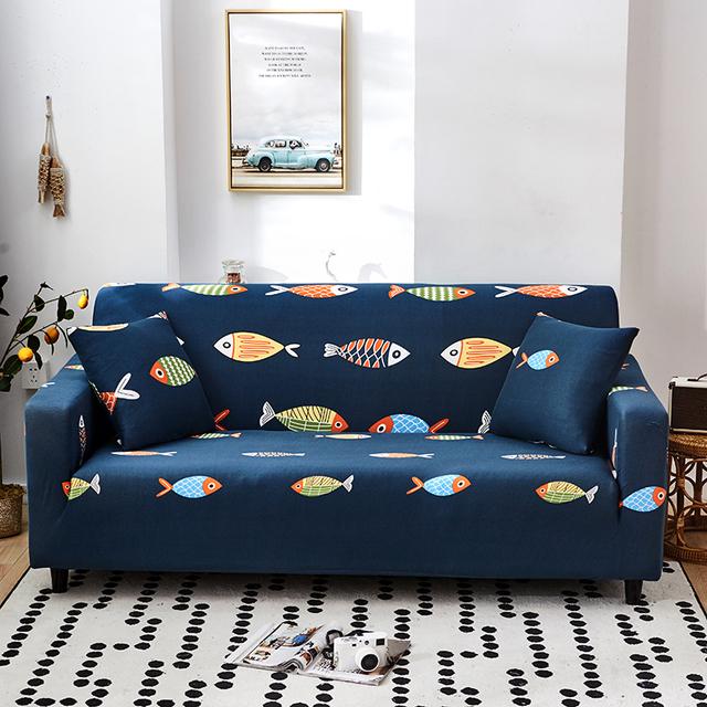 Elastic Sofa Slipcover Stretch Couch Cover Tight Wrap Sofa Covers For Living Room Sectional Furniture Armchairs 1 /2 /3 /4 -Seater