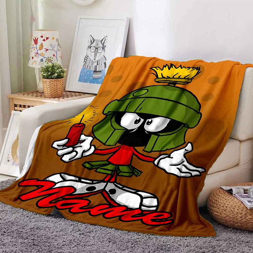 Customiz Name Personality Marvin the Martian Blanket Soft &Warm Sofa Office Bed Travel Lunch Break Blanket, Gift Suitable All Seasons