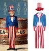 The Purge Cosplay Costume Uncle Sam Independence Day Performance Wear For Halloween Party
