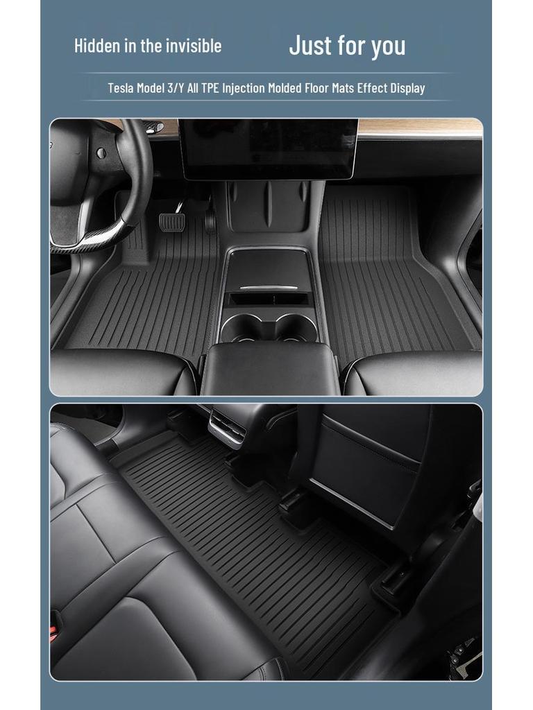 Compatible TPE Car Mats for 2023 Tesla Model Y/3