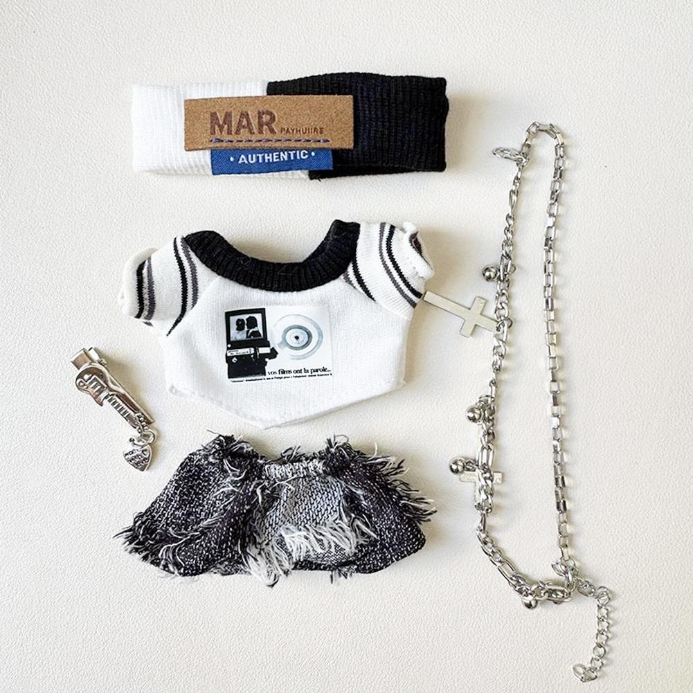 Pro 17 cm Labubu Oblečení pro panenky Módní Oblečení Mikiny Oblečení pro panenky Barevně sladěné Mikiny Panenky Doplňky Roztomilé dekorace Malé utěrky