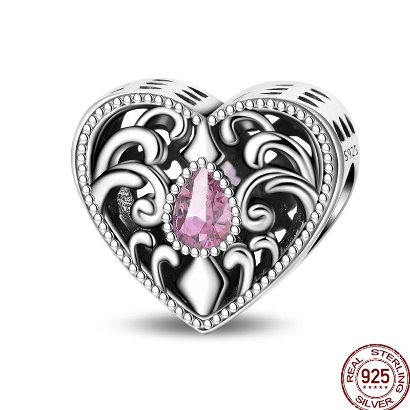 100% Copper Crown Shrimp Crab Charms Beads Butterfly Heart Birthday Pendants Fit Bracelet Jewelry Gifts Marking