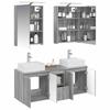 5 Piece Bathroom Cabinet Set Gray Sonoma Wood Based Material