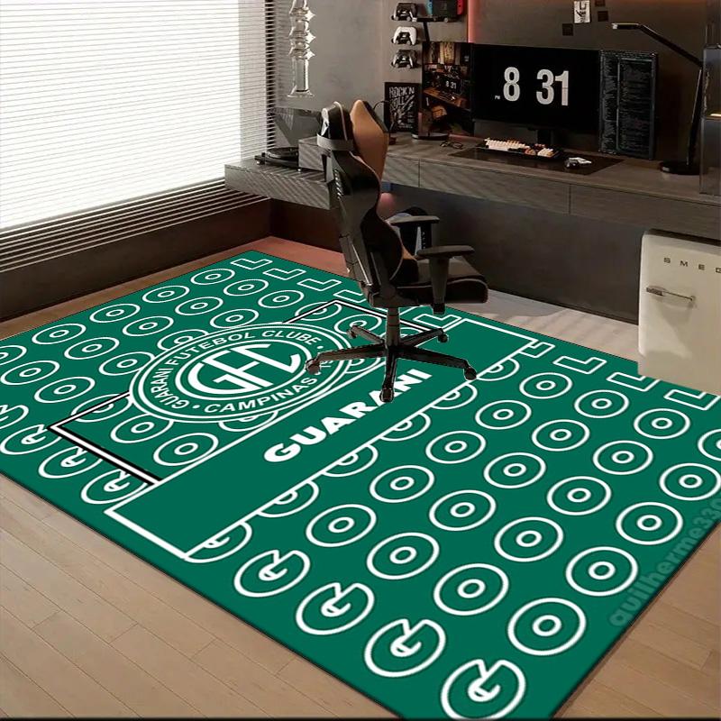 Football Club Emblem Printed Office Carpet Chair Cushion Entryway Rug, Rugs for Living Room, Bedroom Christmas gifts