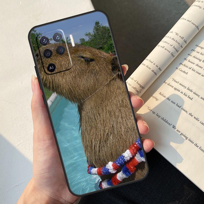 Capybara Animal Case For Oppo A54 A74 A94 A17 A57 A77 A76 A16 A96 A18 A60 A80 A40 A38 A58 A78 A98 A15 A5 Pro