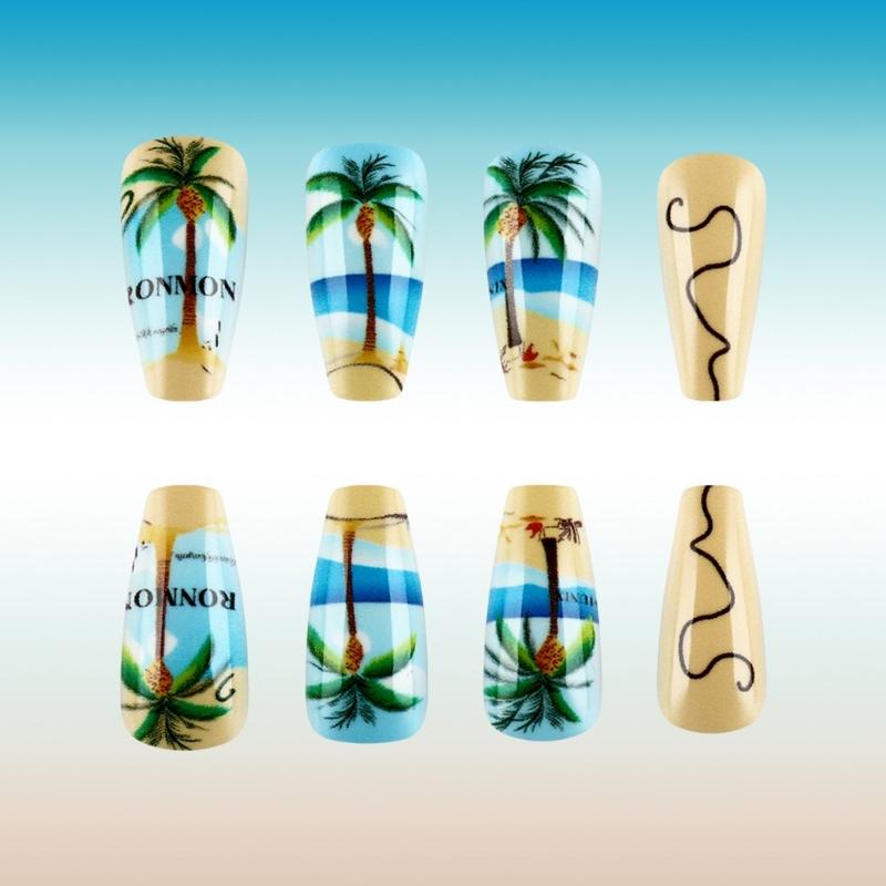 Press On Nail,Fake Nail Stick Glues On Nail False Nail Acrylic Nail Artificial False Nail for DIY Nail Art Designs