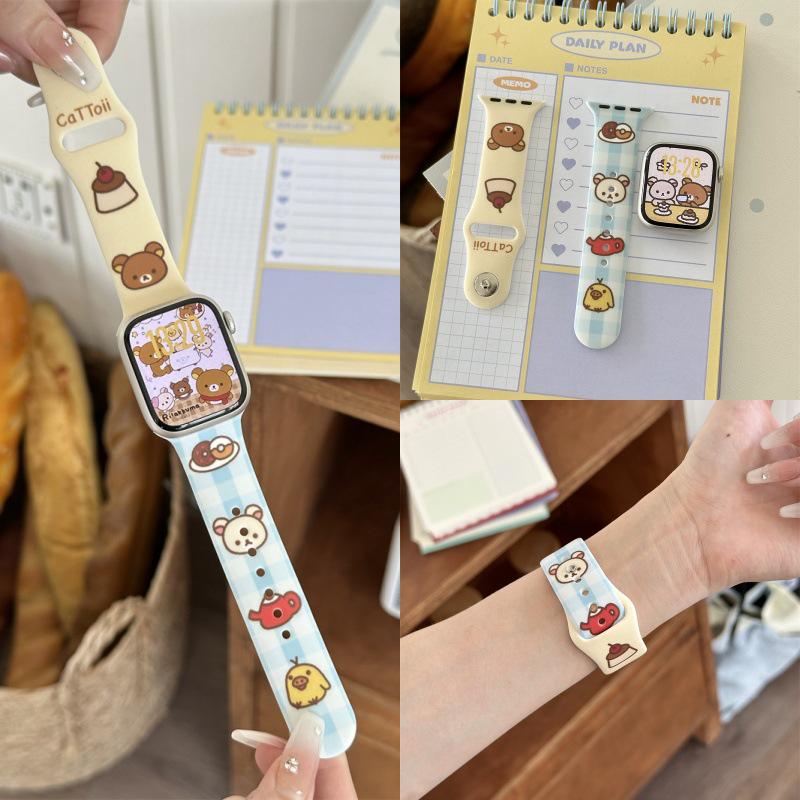 Cartoon Silicone Buckle Band for Apple Watch Series 10/9/8/SE