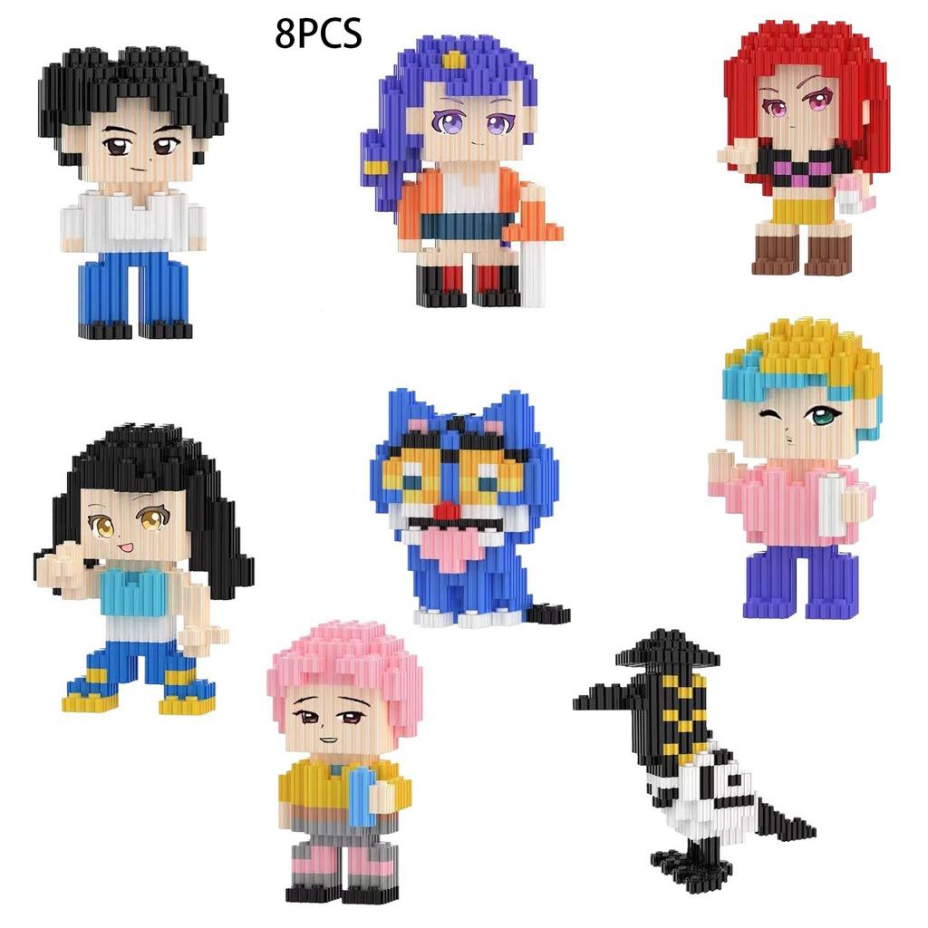 Non-Toxic Demon Hunters Rumi Mira Zoey Model Building Blocks Anime Action Figures Blocks Puzzle Assembly Toys Kids Christmas Gifts