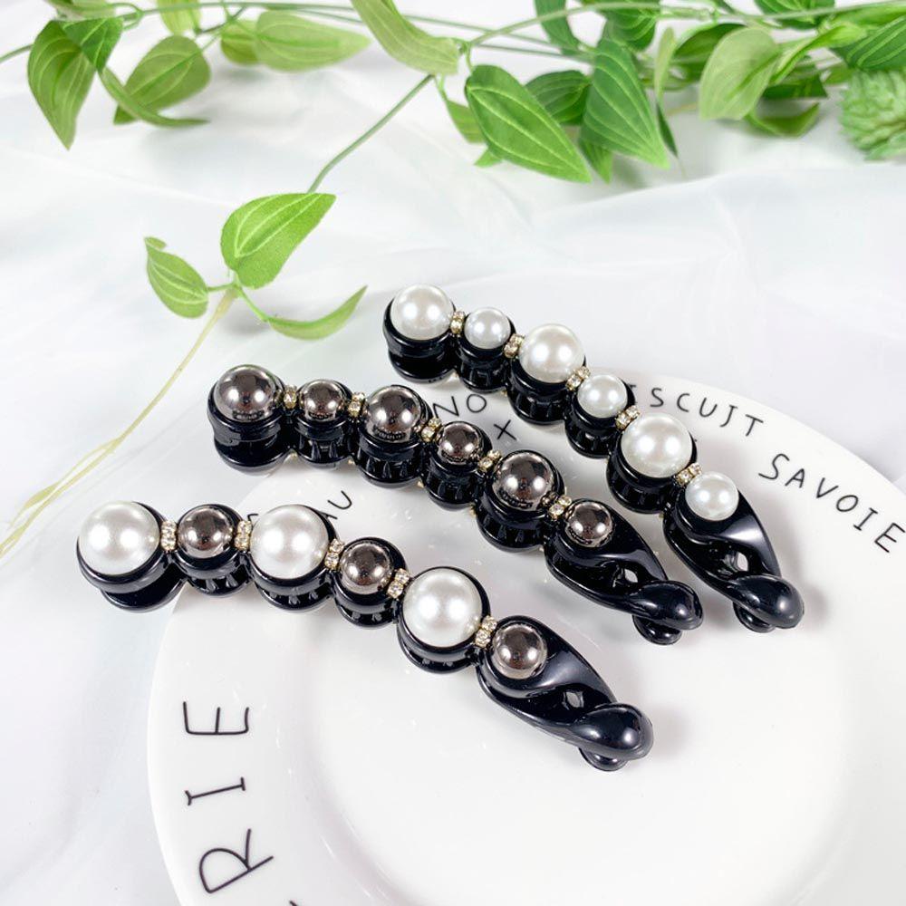 Hairpins Crystal Temperament Korean Hair Clips Women Banana Clips Vertical Clamp Ponytail Holder