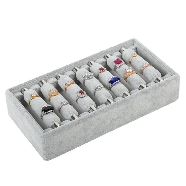 Elegant Flannel Rings Display Tray Delicate Rings Presentation Plate Practical Rings Jewelry Storage Display Tray
