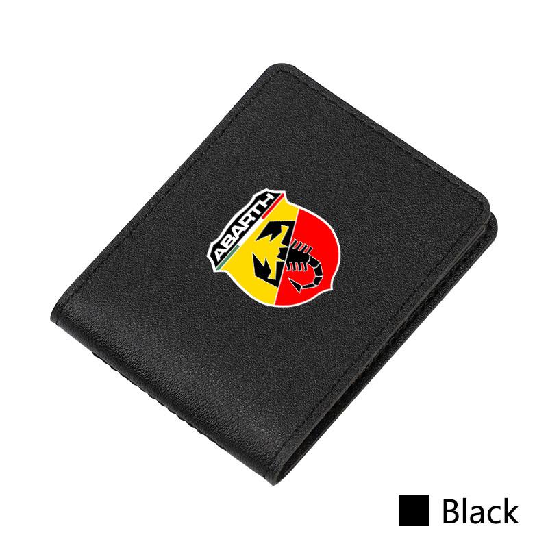 

Leather Car Logo ID Document Holder Card Cover For Fiat 500 Punto Tipo Doblo Freemont Bravo Panda Stilo Ducato Pondo Abarth чёрный