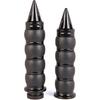Pair Of 1" Dual Black Motorcycle Bar End Hand Grips Handlebar For Cruisers Harley Yamaha Suzuki