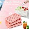 3PCS Ice Cube Tray with Lid Trash Can Spoon and Tongs Easy To Release Round Ice Cube Tray Molds for Freezing Makes Spheric