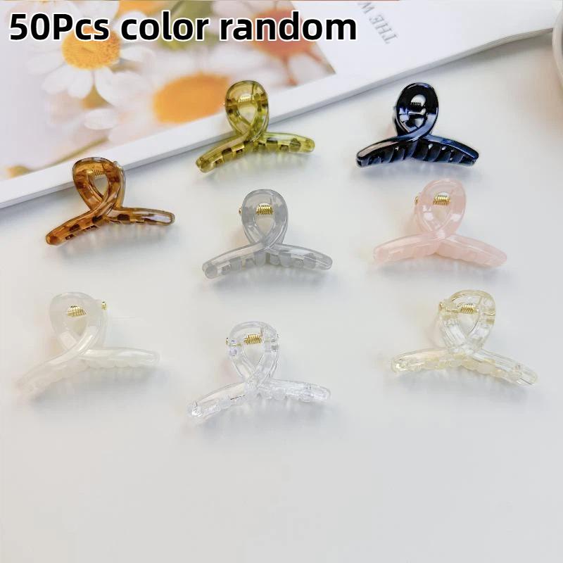 10/50Pcs 4Cm Mini Claw Clips Jelly Color Hair Claws For Girls Children Cute Hairpin Little Ponytail Shark Clip