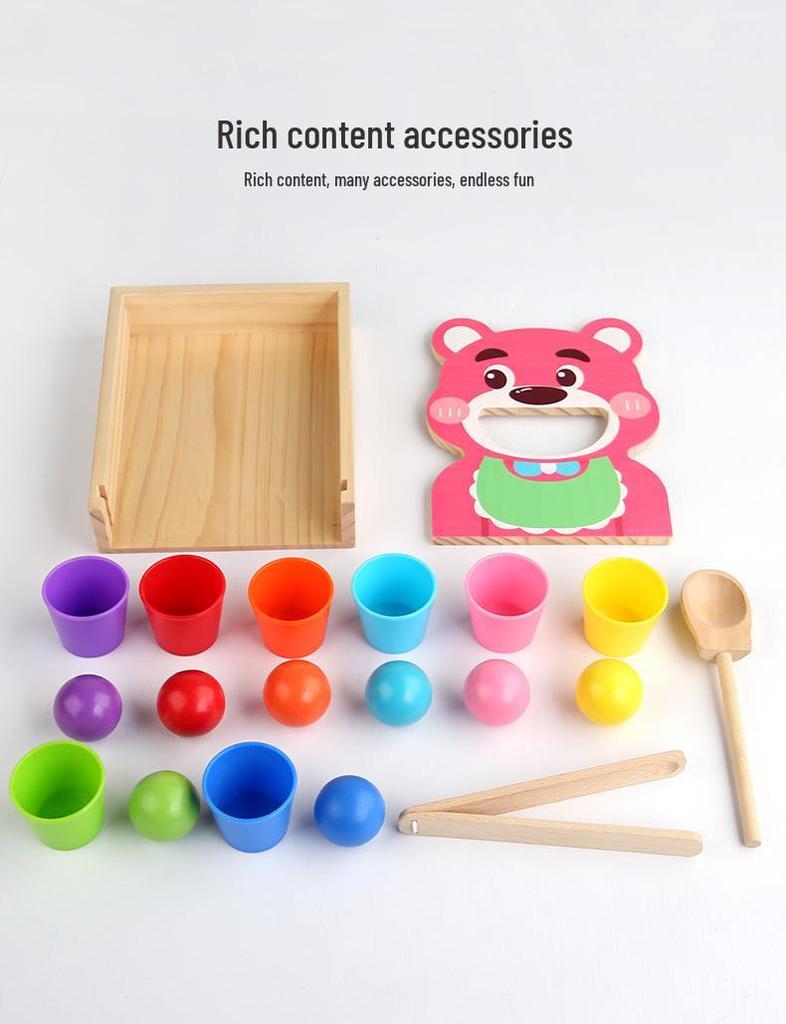 Montessori Farbsortier Teddybär Spielzeugset für Früherziehung