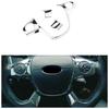 ABS Chrome Steering Wheel Cover Trim Sticker Case for Ford Focus 3 Mk3 2012-2014 Kuga 2013-2015 Auto Accessories