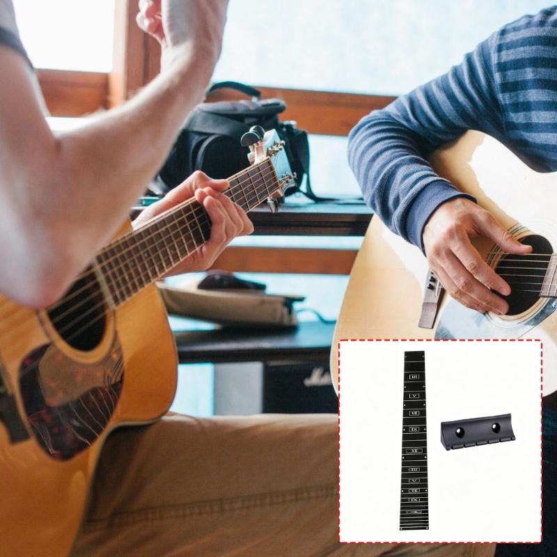 Plastic Guitar Fingerboard And Nut Set Smooth Side Folk Guitar Repair Part For Quick Setup And Long Lasting Use
