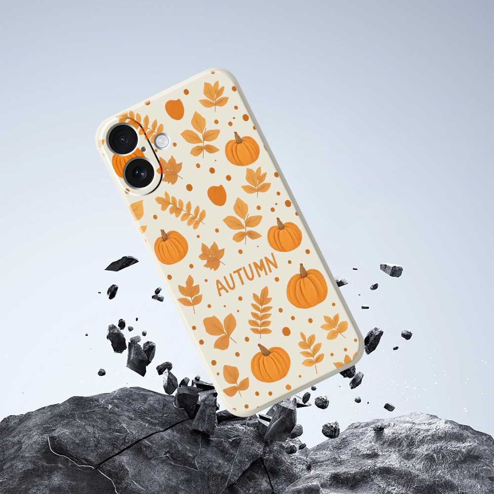 For iPhone 17 Case Autumn Theme Pattern Printing Straight Edge TPU Phone Back Cover