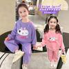 Girls Spring Autumn Fashion Sweatshirt And Pants Set Cute Baby Kids Casual Sporty Two Piece Outfit