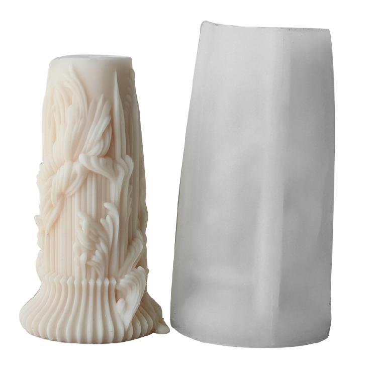 Candle Molds Cylinder Shaped Craft Mold for Making Artistic Curved Candle