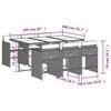 7 Piece Outdoor Dining Set with Cushions Beige Mix Poly Rattan