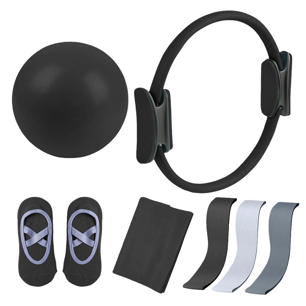 5Pcs Pilates Essential Kit with Ball Resistance Band Workout Equipment Set Portable Fitness Equipment for Beginners Toning