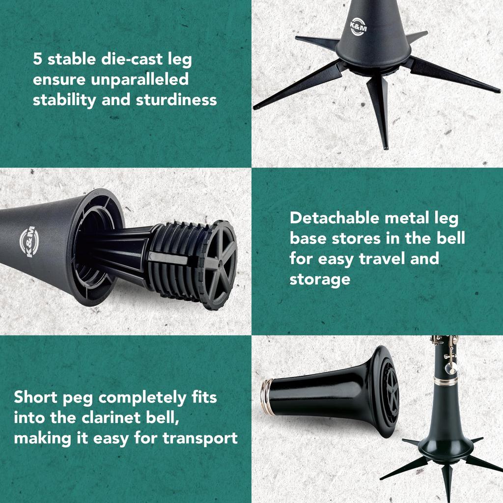 K&M Clarinet Stand Black 15228