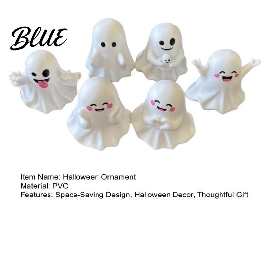Practical Holiday Table Decor 6Pcs Halloween Ghost Figurine Cute Pen Holder Miniature Desk Decor Funny Gifts for Coworkers Pencil Stand Ornament,