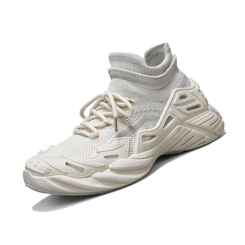 2025 Breathable Women Men's Mesh Shoes Thick-soled Sports Casual Shoes Anti-slip Outdoor Sports Shoe Knitted Socks Casual Shoe