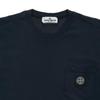 Stone Island T-Shirt Ss23 Solid Color Round Neck Patch Pocket Short Sleeve Kids Tops Black 781620347-V0020
