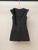 High-End Women's Autumn Polka Dot Dress with Ruffle Sleeves and Bow