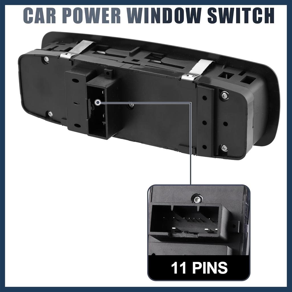 Power Window Switch, Front Left Driver Side Window Control Switch No.68620474AA/68139805AA/68139805AB/68139805AC/68139805AD for Dodge Journey