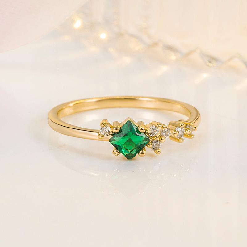 Lindon Clasic din aliaj de cupru Inel cu zircon Bijuterii pentru dama Cadou de petrecere de promisiune de nuntă