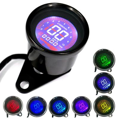 Instrumento Universal 12V para Motocicleta Display Digital LCD Modificado Velocímetro Tacômetro Medidor Acessórios para Moto