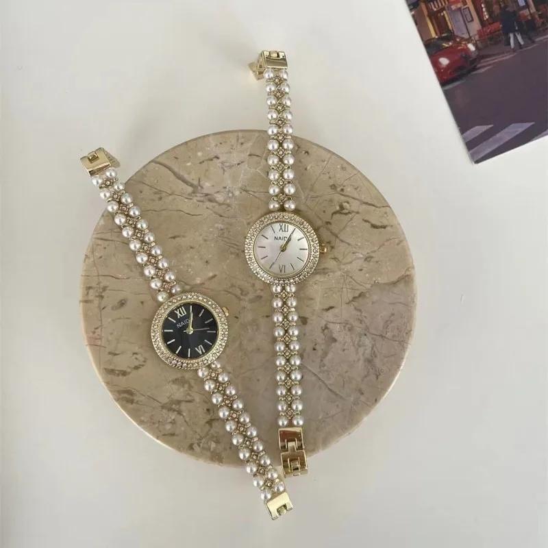 Pearl Studded Strap Women Watch Luxury Ladies Gift Bracelet Watch Fashion Quartz Wristwatches Dropshipping Relojes Para Mujer