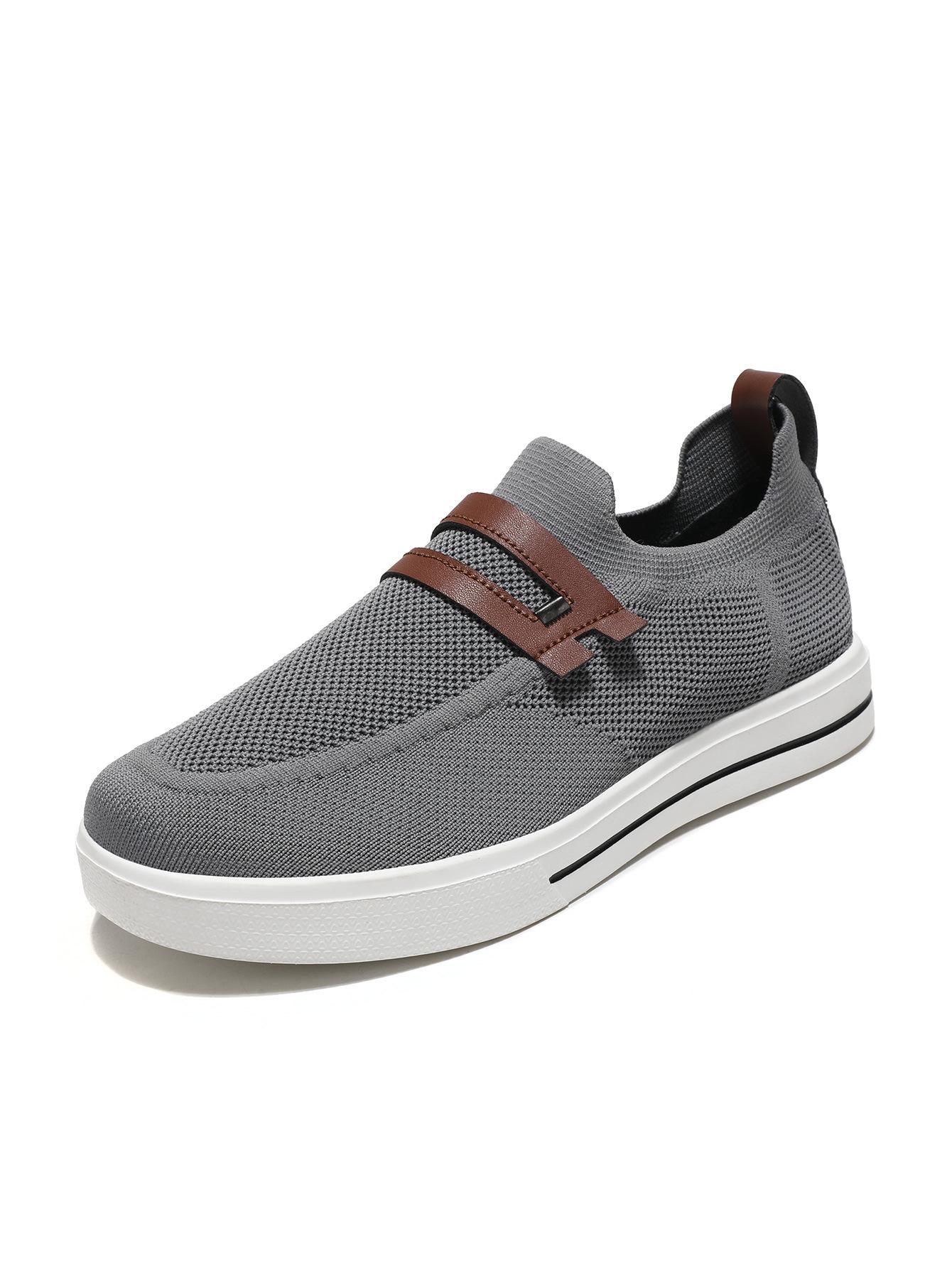 

Mesh Shoes Men s Summer Knitted Breathable Mesh Casual Shoes Soft Soled Sports Casual Board Shoes Sneakers Men Loafers 39 серый