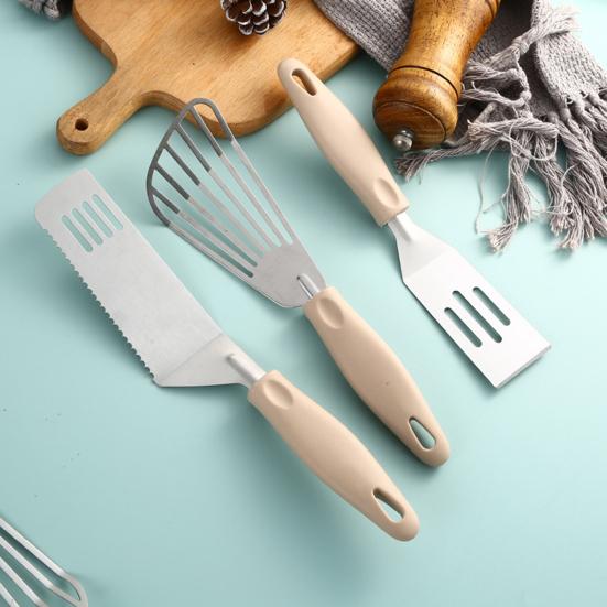 Frying Spatula Stainless Steel Mini Serving Spatula for Flipping Scraping Ergonomic Anti-Slip Handle Pan for Crepes Eggs Brownies Kitchen Tools