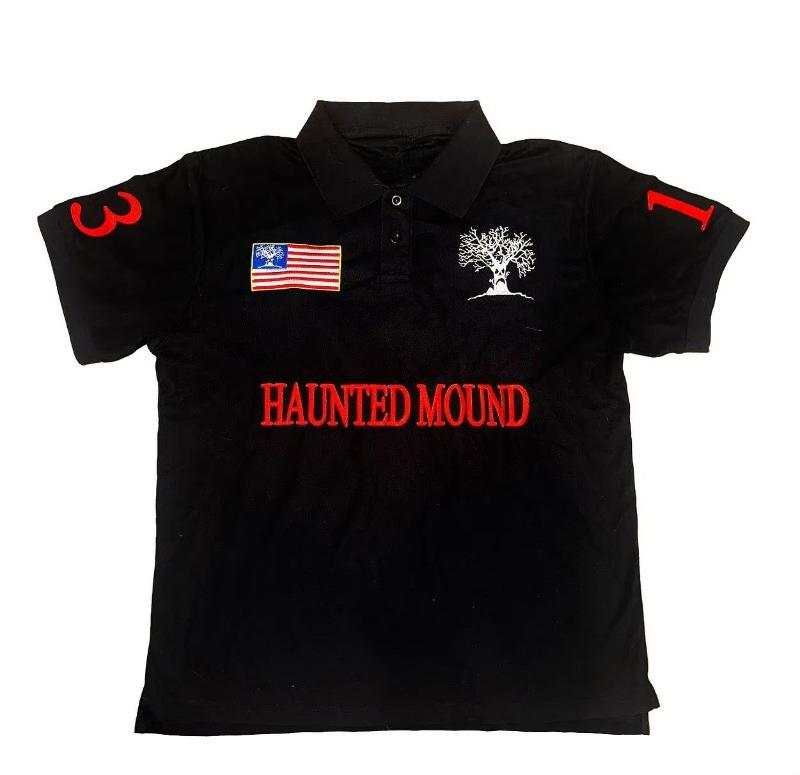 Unisex Freizeit Stickerei Baumwolle Oberteil Baseball Kleidung Haunted Mound Poloshirt Amerika Retro Straße Hip Hop Kurzarmhemd Y2k L