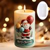 Santa Claus Take Balloon Cylindrical Scented Candle Silicone Mold Santa Claus Pull Balloon Resin Plaster Molds Christmas Gift