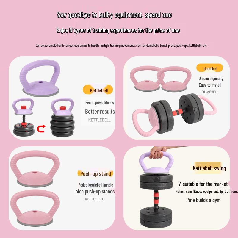 Multi-Functional Kettlebell-Dumbbell-Barbell Handle for Strength & Fitness Training