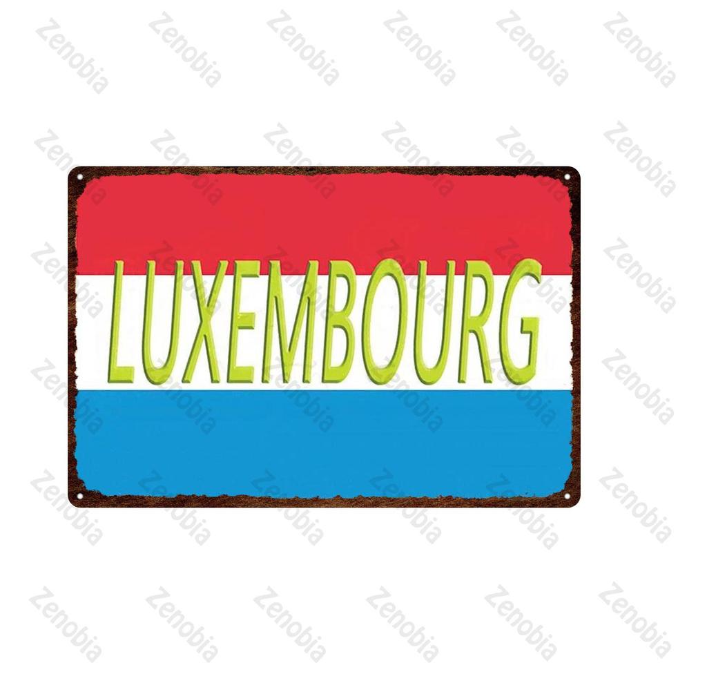 20X30Cm National Germany Netherlands Austria Russia Metal Sign Tin Sign City Travel Souvenir Wall Sticker Pub Home Decoration
