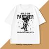 Hold On Partner Im Overstimulated TShirt Raccoon Meme Unhinged Weirdcore T Shirt Gen Z Funny Graphic T Shirts Cotton Clothing