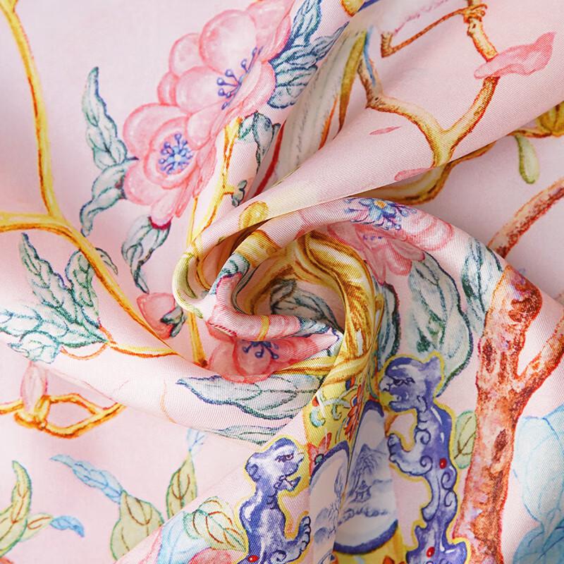 Forbidden City Floral Silk Scarf