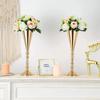 Golden Silver Metal Vases European Style Centerpiece Vases Candle Holder  Home Wedding Decor