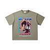 260 GSM Double Yarn 32 Count 100% Cotton Jujutsu Kaisen V25 Gojo Print Unisex Heavy Cotton T Shirt