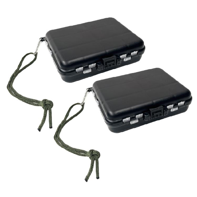 2Pcs Tackle Box with Dividers Fishing Tackle Storage Box Visible Foldable Case Double Side Hooks Storage Container Case