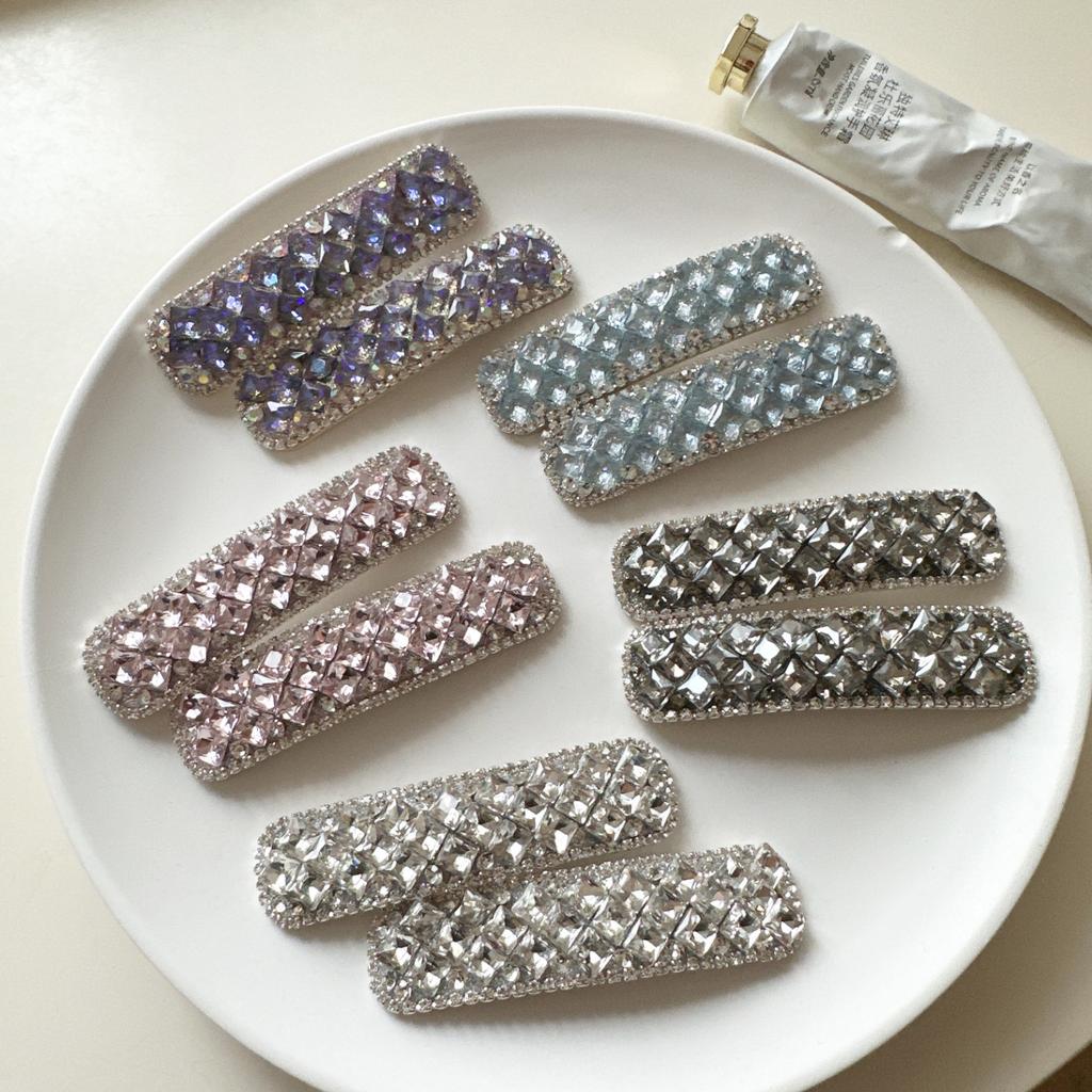 Korean new style super flashing bangs hairpin hair accessories side clip fashion shining light luxury exquisite broken hairpin net red bb clip