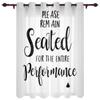 Text Stripes Window Curtains Home Decor Living Room Curtains Kitchen Drapes Panel Curtains for Bedroom