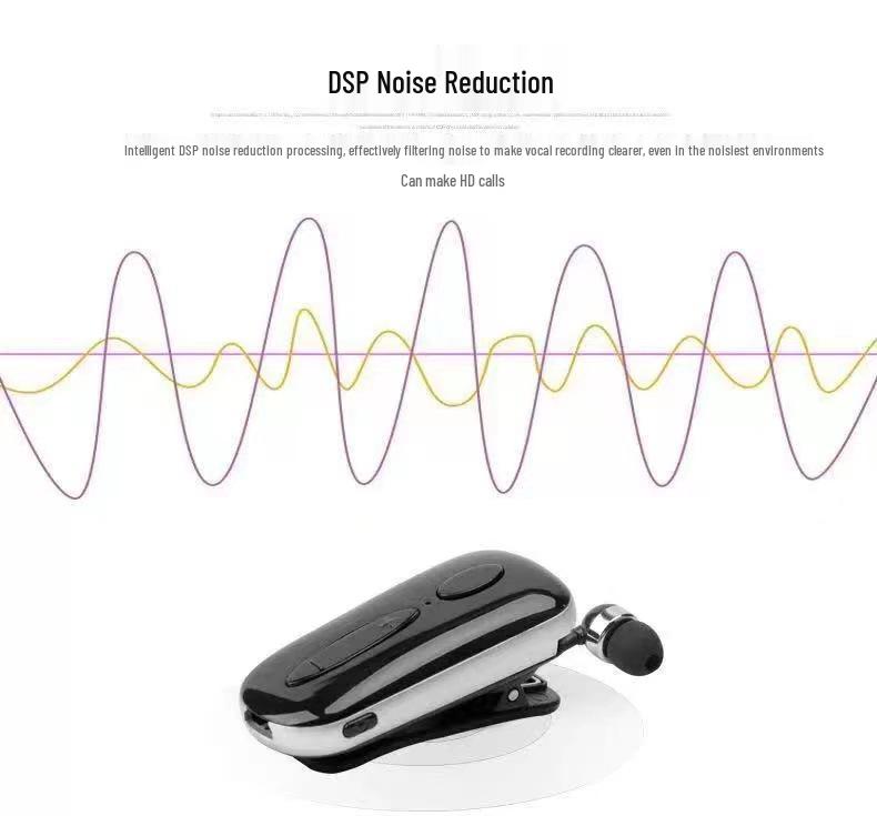 Model K36 Bluetooth Business Sports Headset with Retractable Cord and Call Vibration Alerts